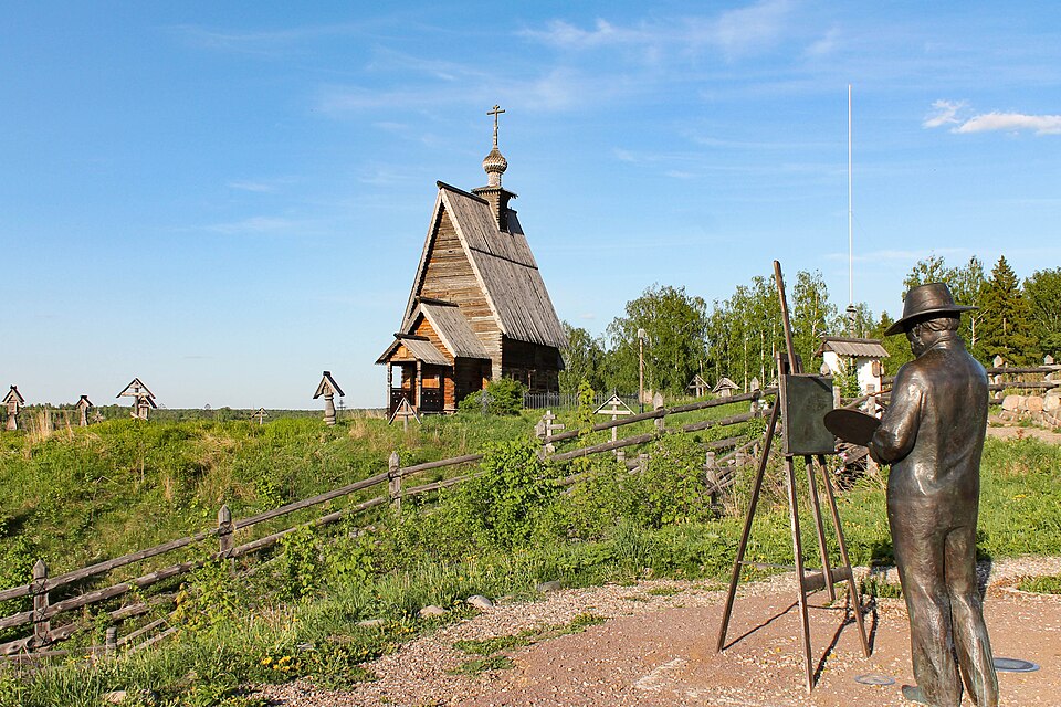 Гора Левитана с Воскресенской церковью