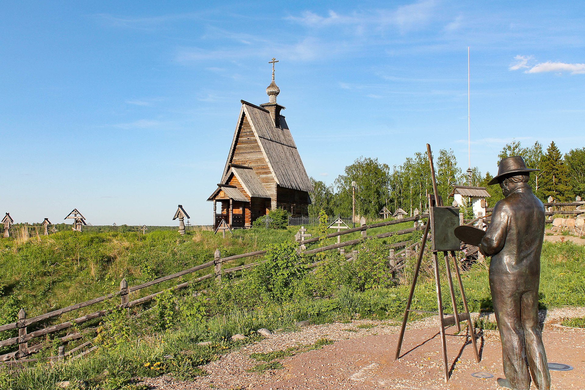 Гора Левитана с Воскресенской церковью